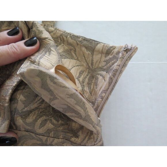 French Connection 72ACQ Women's Sz 4 Gold Blousy Bloom Jaquard Strap Top $128 - Picture 12 of 12